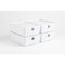 Bella Storage Solutions Bella Small White Stackable Storage Bins w/ Lids - Modular Bathroom/Kitchen/Closet Organizer, 4PK 606583 - alternate 1