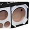Deejay Led Two 10-in Woofers plus Two Tweeters and One Horn WHITE Empty Chuchera Speaker Enclosure w/Quad Port D10T2H1WHITE - alternate 4