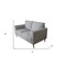 Homeroots 61in Light Gray And Black Linen Loveseat 515733 - alternate 4