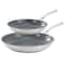 Martha Stewart Delaroux 2 Pc 12in and 9.5in Stainless Steel Ceramic Nonstick Frying Pan Set in Grey 138454.02R - alternate 5