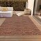 Homeroots 9' X 12' Orange Gold And Ivory Geometric Washable Indoor Outdoor Area Rug 615222 - alternate 7
