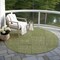 Homeroots 8' Olive Green And Beige Round Geometric Washable Indoor Outdoor Area Rug 596958 - alternate 8