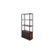 Homeroots Brown And Black Metal Three Tier Bookcase with Two Doors 486292 - alternate 3