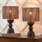 Jonathan Y Sherry 22" Bohemian Coastal Hourglass Totem Resin w/Hand-Woven Paper Rope Drum Shade LED Table, 2PK JYL5513C-SET2 - alternate 7