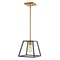 Jonathan Y Girard 9.25" 1-Light Farmhouse Industrial Iron LED Pendant, Black/Brass Gold JYL6509A - alternate 12