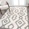 Jonathan Y Deia Moroccan Style Diamond Shag White/Gray 3 ft. x 5 ft. Area Rug MOH401A-3 - alternate 7