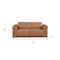 Homeroots 73in Chestnut and Black Italian Leather Power Reclining Loveseat 720486 - alternate 6