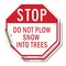 Signmission Stop Do Not Plow Snow into Trees, 4 inch X 4 inch, Vinyl Decal, 2PK OC-D-2PACK-4-194 - alternate 1