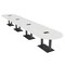 Skutchi Designs Racetrack Conference Table With Power, 48 in W, 264 in L, White HAR-RAC-48X264-DOU.BK-WA7976-EBLK - alternate 1