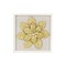 Homeroots 12" X 13" Gold Flower Wood and Metal Wall Decor 489490 - alternate 1