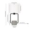 Homeroots 22" Black and Gray Concrete Table Lamp With White Drum Shade 524464 - alternate 6