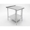 Amgood Stainless Steel Corner Work Table 38in. x 38in. x 35in. with 1.5in. Backsplash, Galvanized AMG CWT-3030-BS-Z - alternate 8