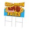 Signmission Chili Or Bacon Cheese Fries Die Cut Yard & Stake plastic window, 2436-Chili Or Bacon C-DC-2436-Chili Or Bacon Cheese Fries19 - alternate 1