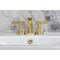Kingston Brass Widespread Bathroom Faucet with Knurled Handle and Brass Pop-Up, Brushed Brass KS4947KNL - alternate 6