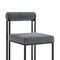 Homeroots Set of Two Gray And Black Upholstered Polyester Open Back Dining Side Chairs 569414 - alternate 8