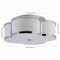 Jonathan Y Quatrefoil 18" Scalloped Shade Metal Classic Glam LED Flush Mount, Chrome JYL9508A - alternate 6