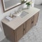 James Martin Vanities Portland 60" Single Vanity, Whitewashed Walnut, w/ 3 CM Siberian Silestone Top 620-V60S-WW-3SFR - alternate 5