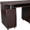Homeroots 48" Chocolate Wood Computer Desk With Two Drawers 723748 - alternate 8
