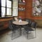 Regency Round Kahlo Breakroom Table W/ 4 Zeng Stack Chairs, 42 in W, 42 in L, Noble Oak TPL42RNDNOBK44BK - alternate 6