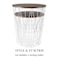 Lavish Home Set of 2 End Tables Nesting Tables with Removable Wood Tops, Metal Wire Baskets Round Side Furniture 80-ENDTBL-1 - alternate 7