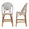 Bali & Pari Genica Classic French Two-Tone Black and White Weaving and Natural Rattan 2-Piece Counter Stool Set 251-2PC-13958-ZORO - alternate 7