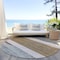 Homeroots 8' Brown Ivory And Blue Round Abstract Washable Indoor Outdoor Area Rug 615274 - alternate 6