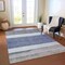 Homeroots 3' X 5' Denim Blue Ivory And Gray Abstract Washable Indoor Outdoor Area Rug 615260 - alternate 6