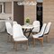 Leisuremod Verisma Collection Modern Wooden Dining Chair in Black Fabric with White Front, 4PK VC57BFW4 - alternate 8