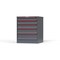Strong Hold 5 drawer cabinet - (1x 3ft, 1x 4ft, 1x 5ft, 1x 6ft, 1x 7ft) - Red accents - Keyed Different S3036-PPDAS-0503DS - alternate 3