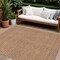 Homeroots 8' X 10' Copper And Beige Geometric Washable Indoor Outdoor Area Rug 594500 - alternate 1