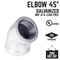 B & K Elbow 45Deg 1"Galv 311UE45-1 - alternate 4