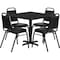 Flash Furniture Square Laminate Table, Laminate Top, Wood Grain HDBF1009-GG - alternate 1