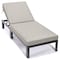 Leisuremod Chelsea Modern Outdoor Chaise Lounge Chair With Beige Cushions CLBL-77BG - alternate 1