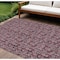 Homeroots 10' X 14' Merlot Mauve And Ivory Floral Washable Indoor Outdoor Area Rug 581905 - alternate 1