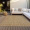 Homeroots 3' X 5' Gold Gray And Ivory Striped Washable Indoor Outdoor Area Rug 597385 - alternate 8