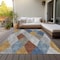 Homeroots 5' X 8' Gray Gold And Blue Argyle Washable Indoor Outdoor Area Rug 613694 - alternate 6