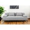Homeroots 86" Gray Sofa And Toss Pillows With Black Legs 480922 - alternate 5