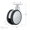 Richelieu Contemporary Twin Wheel Casters, Swivel Without Brake, with Plate, Black, Silver 67524011204 - alternate 5