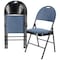Elama 4 Piece Metal Folding Chair with Padded Seats in Dark Blue ELM-J0326-DB - alternate 1