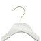 Nahanco 17in High Gloss White Wooden SlimLine Suit Hanger w/ Pant Bar and Gold Hook, 50PK SL70517WB50GH - alternate 6