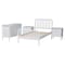 Baxton Studio Lucera Mid-Century White Twin Size 4-Piece Bobbin Bedroom Set 257-14013-14127-14121-14121-ZORO - alternate 7