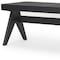 Homeroots 59" Black Solid Wood and Cane Dining Bench 606739 - alternate 4