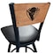 Holland Bar Stool Co 36" Blk Wrinkle DePaul Swivel Bar Stool, Laser Engraved Back L03836BWMedMplADePaulBlkVinyl - alternate 1