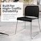 Flash Furniture HERCULES Kenai Black Office Reception Stack Chair with Contoured Backrest and Chrome Sled Base RUT-239AN-BK-CHR-GG - alternate 8