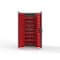 Strong Hold 14 GA Bin Cabinet No Legs - 36 In W. x 72 In. H x 24 In. D - 122 Red Bins 36-BB-240-122R-NL-L - alternate 1