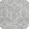 Homeroots 8' Gray And Ivory Round Geometric Washable Indoor Outdoor Area Rug 613009 - alternate 6
