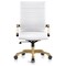 Leisuremod Harris High-Back Faux Leather Office Chair with Gold Frame, White HOTG19WL - alternate 2