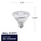 Bulbrite 75-Watt Equivalent Dimmable Flood PAR30SN Medium E26 LED Light Bulb, 3000K, 6PK 861729 - alternate 10