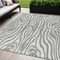 Homeroots 5' X 8' Gray And Ivory Animal Print Washable Indoor Outdoor Area Rug 600619 - alternate 1