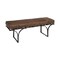 Homeroots 55in Brown and Black Genuine Leather Upholstery Bench 376196 - alternate 6